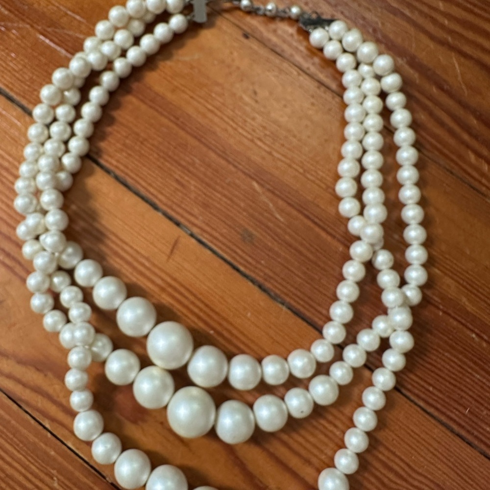 3 for $30 Elegant Vintage 70’s Multi-Strand Faux Pearl Necklace